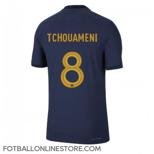 Billige Frankrike Aurelien Tchouameni #8 Hjemmetrøye VM 2022 Kortermet